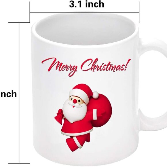 MERRY CHRISTMAS SANTA CLAUSE COFFE MUG GIFT - Picture 4 of 11